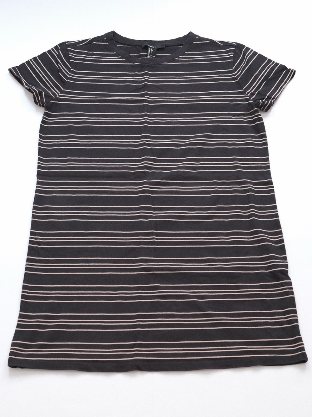 Forever 21 Black Striped Tee Shirt Dress - Size Small